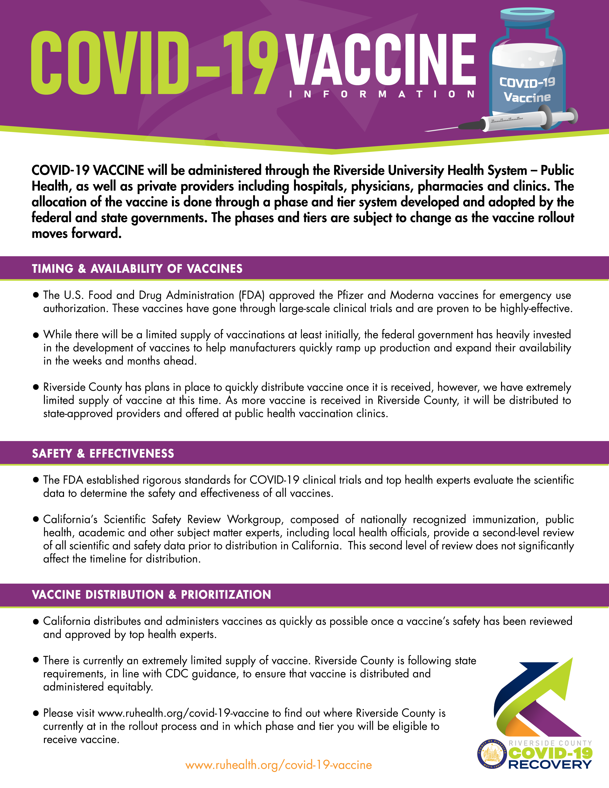 PH COVID-19 Vaccine | Riverside University Health System